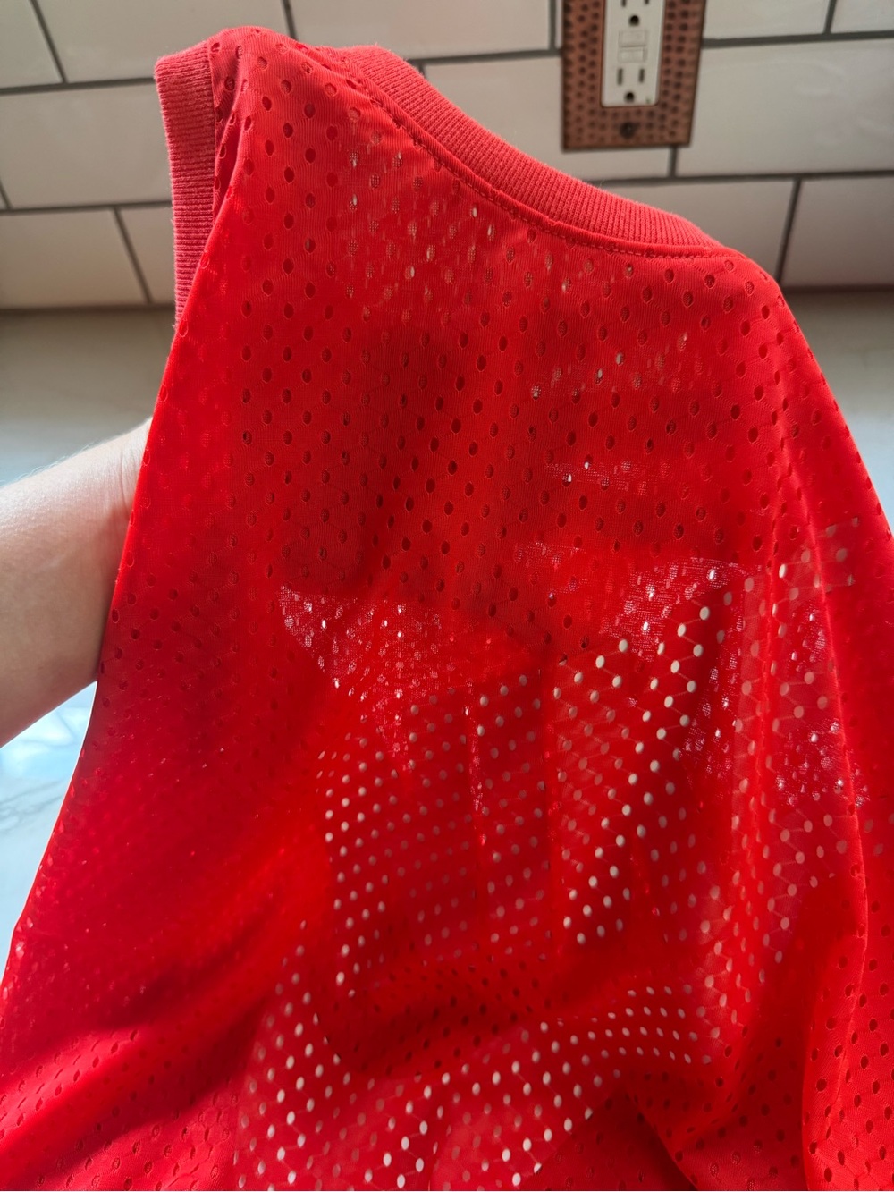 Nike Red Mesh Racerback Tank - Picture 5 of 8
